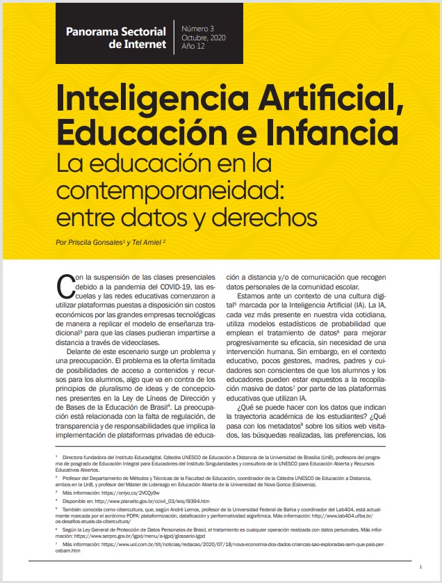 Año 12 - N. 3 - Inteligencia Artificial, Educación e Infancia